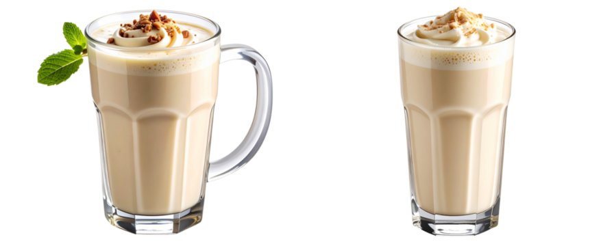 Creamy Whey Protein Shake in Glass – Fitness Nutrition Drink