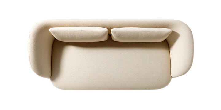 Modern Cream Sofa Top View
