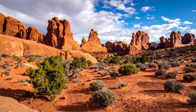 Arches National Park - A Landscape of Red Rock Formations.