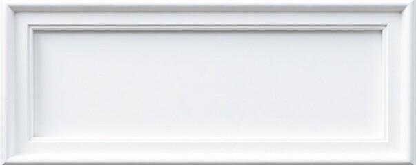 Crisp white painted wooden frame, isolated Perfect for mockups , decor, texture, crisp