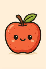 cute apple doodle