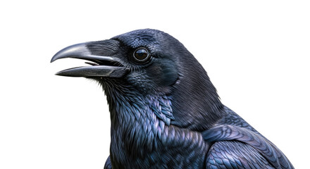 Closeup of a Raven Bird Headshot 1.