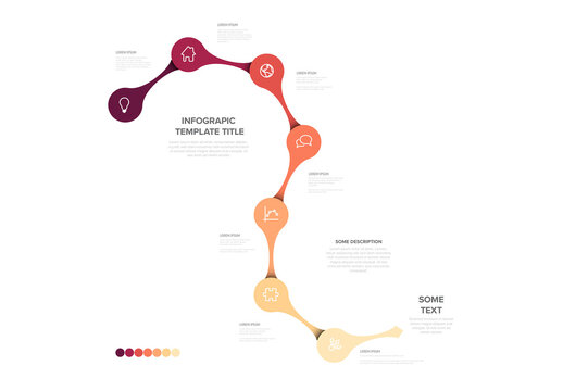 Modern Metaphorical Infographic Template with Connectable Elements
