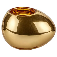 Gold Christmas Cracker with Holly Pattern isolated on a transparent background