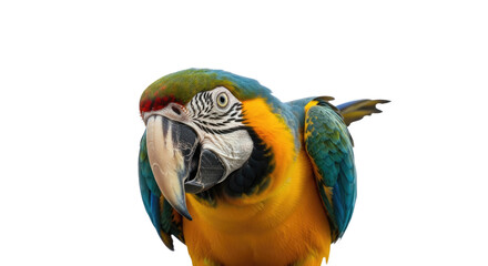 Colorful Macaw Parrot CloseUp Portrait.