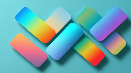 A collection of overlapping, colorful, rectangular shapes, creating a visually dynamic composition, abstract and vibrant 