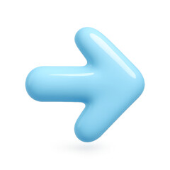 blue arrow icon isolated on white background