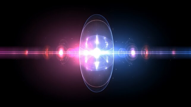 Purple neon sound waves on black. Vibrant audio waves and waveform. Abstract technology background, searching and connecting concept. Radio signal, music visualization, and voice recording.