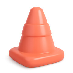 traffic cone isolated on white