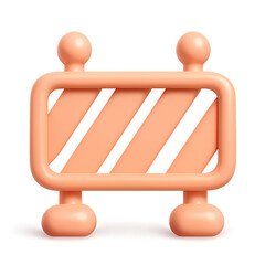 3d man holding a red sign