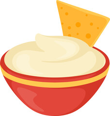 illustration nachos sauce