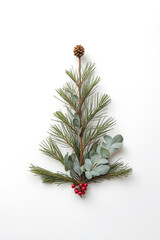 pine branch with cones