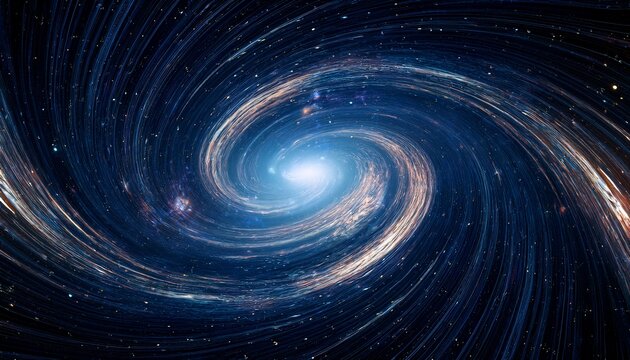 Deep Space Background With Spiral Galaxy