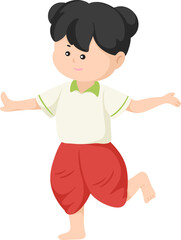 illustration student thai dance