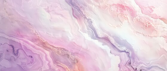 Fototapeta premium Elegant pastel marble texture with smooth pink, lilac, and gold tones. Soft luxurious abstract background for design, fashion, beauty, and interior concepts.