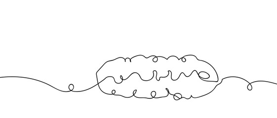 Pickled cucumbers in one continuous line simple linear style. Editable stroke.