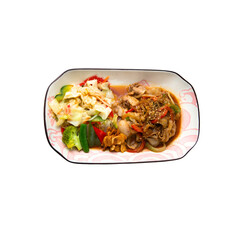 Chinese favorite food on white background images