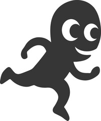 Design of funny character running