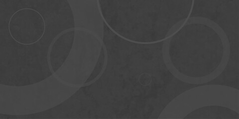 Black abstract background with black circle rings in faded distressed vintage grunge texture design. old geometric pattern paper in modern art design . Simple and elegant abstract design.