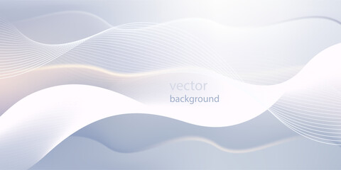Modern abstract background with flowing lines. Digital future technology concept. vector illustration.
