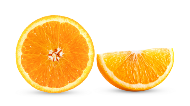 Orange slice isolated on transparent png