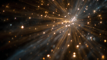 brilliant flare with sparkle starlight holiday shine glowing beam illuminated fantasy abstract background vibrant magic burst dust bright lens effect sparkling white ray gleaming