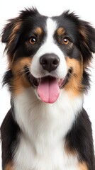 Fototapeta premium Happy dog with a joyful expression and fur.