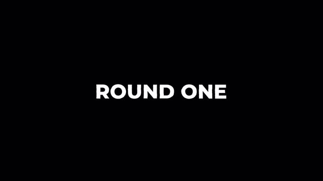 Round One Glitch Text Transition Title Card Animation