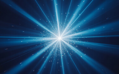 Fototapeta premium Abstract blue light streaks radiating from a central point creating a sense of speed and energy perfect for technology presentations and futuristic designs with a modern aesthetic
