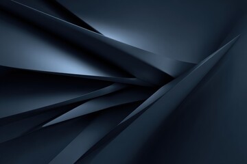 Abstract Geometric Composition: A sleek and modern abstract composition of interlocking, sharply defined geometric shapes in cool, sophisticated hues, showcasing a dynamic interplay of lines, light.