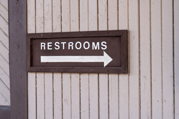Restrooms Sign