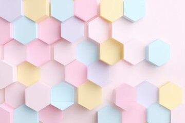 Honeycomb Hue: A pastel-colored honeycomb design captivates, offering a blend of artistic abstraction and geometric precision. These hexagons create an inviting and visually calming aesthetic.