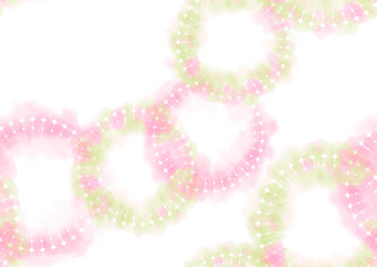 洋風なオブジェクトをシルエットにした水彩シームレス背景。