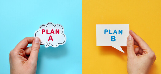 Plan A and Plan B â€” Strategy Choice, Flexibility, Business Planning Concept