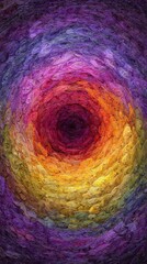 Colorful Swirl: A vibrant and mesmerizing abstract composition featuring a swirl of multiple shades. The image creates an immersive visual experience with a dynamic play of light and shadow.