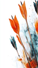 Arrow in Flight: A group of arrows are illustrated gracefully against a colorful backdrop with detailed strokes, ready to be launched toward the target.
