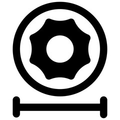 Astrometry. Outlined stroke vector icon with black-filled details.