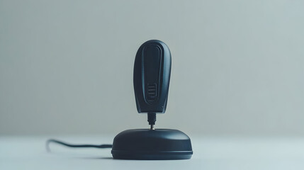 Microphone on base tech communication device