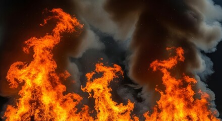 Blazing Fire and Thick Smoke