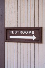 Restrooms Sign