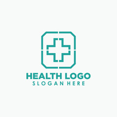 Obraz premium digital health icon design, medical simple logo concept