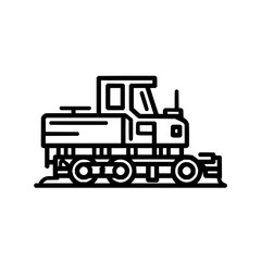 Fototapeta premium Illustration of a railroad maintenance machine train railway vehicle track repair equipment on white background