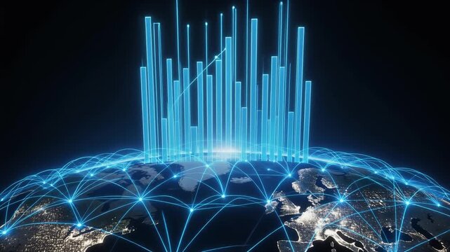 fiber optics background with lots of light spots