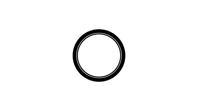 Animated loading circle icon spinning on white screen background, perfect for download progress or application buffering visuals