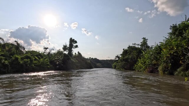 Democratic Republic Congo. Village on the Congo Basin rainforest in the democratic republic of Congo.