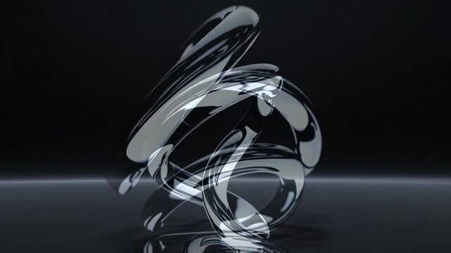 Chrome M&ouml;bius Ring Loop