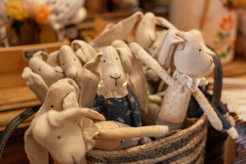 Handmade Fabric Rabbits