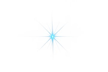 Radiant blue light effect that forms a sparkling starburst, enhancing any design with a luminous and glowing touch