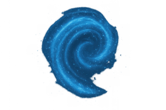 Blue glitter swirling spiral liquid, glowing abstract vortex pattern, dynamic energy motion concept