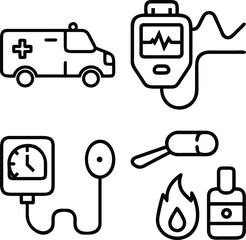 WebGreen and Blue Business Strategy, Project Management, Startup Development, and Teamwork Vector Line Icons Set